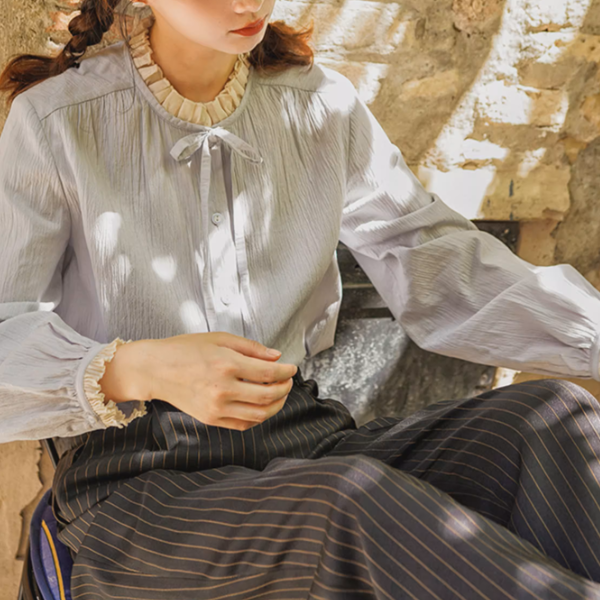 【2pattern】アルプスの風をまとうブルーシャツコレクション《Z01179》