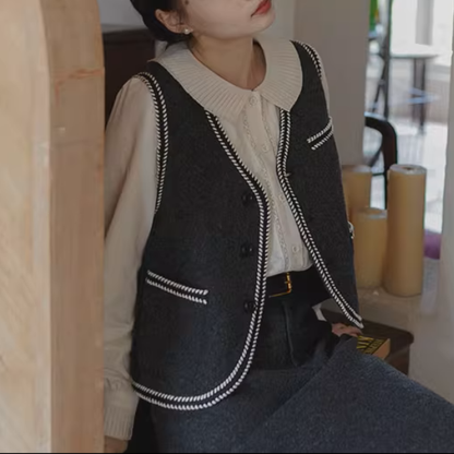 静かな午後とピンタック襟のブラウス《Z01159》