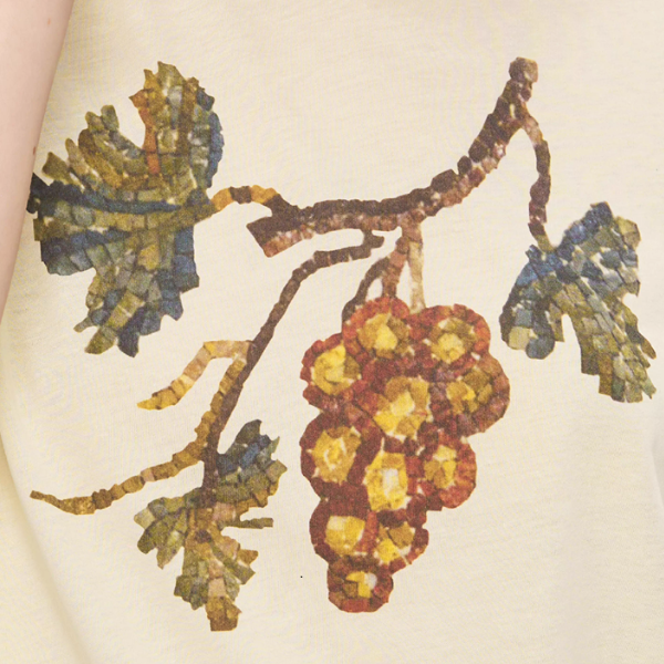 グレーププリントオーバーサイズTシャツ《Z01003》