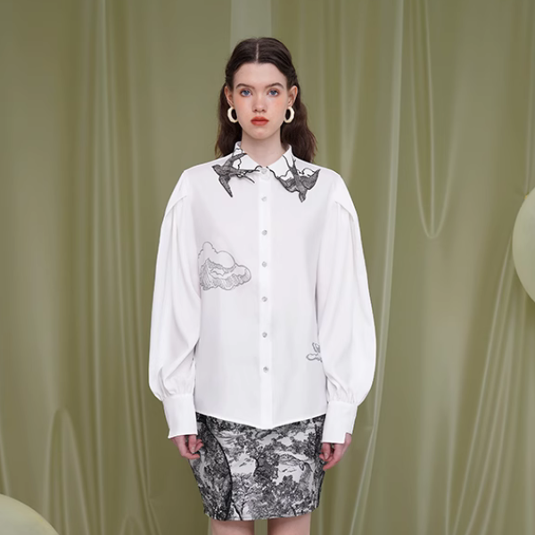 【2pattern】スワロウラペルブラウス  X-196