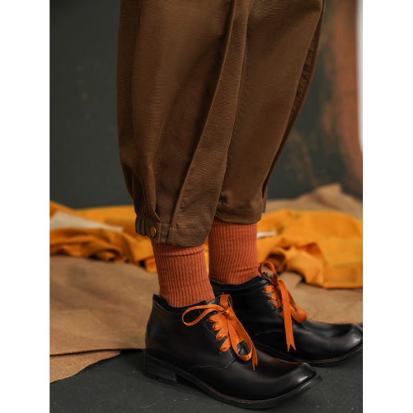 【２color】リブヘムセンタープレスパンツ AU-468