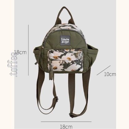 花柄＆キルティングコンパクトリュックサック《Z00938》