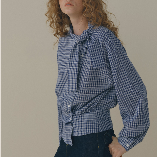 青の余韻とショールカラーの記憶《Z01164》