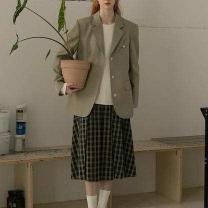 【2color】シングルブレストテーラードジャケット《Z00851》