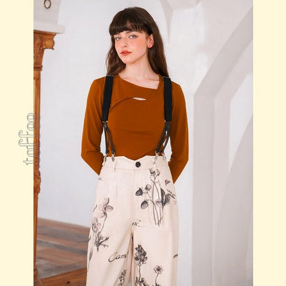 【3color】ニッチなクロスデザイン　ボトリングシャツ C0167