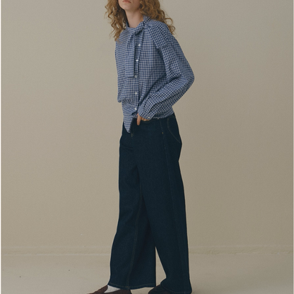 青の余韻とショールカラーの記憶《Z01164》