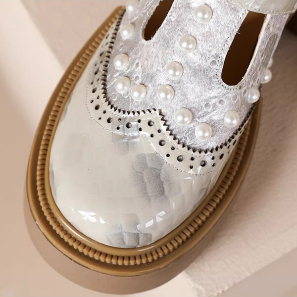 【2color】パール煌めくレトロメリージェーン《Z01343》