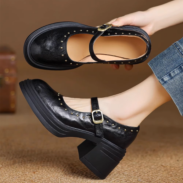 【3color】レトロ可愛い厚底メリージェーンシューズ《Z01099》