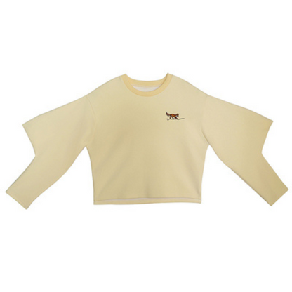 【２color】フォックス刺しゅうのバッグスリーブトップス AU-463