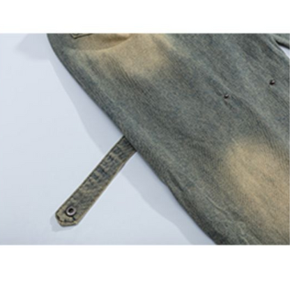 【2color】ヴィンテージ風ウォッシュデニム X-363