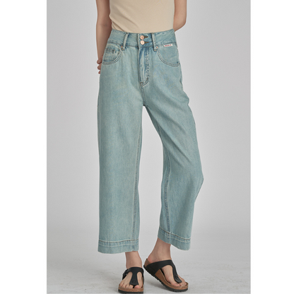 【2color】ウォッシュド ワイドレッグジーンズ Z00177