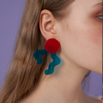 【3color】【2pattern】アーティスティックリボンモチーフイヤーアクセサリー　《Z00799》