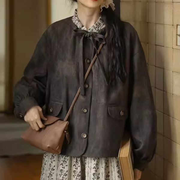 大ぶりボウタイのアンティーク風ジャケット《Z01359》