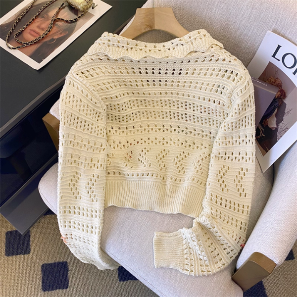 花咲くメッシュレースのカーディガン《Z01170》