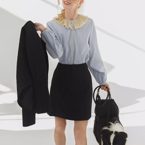 【2pattern】アルプスの風をまとうブルーシャツコレクション《Z01179》