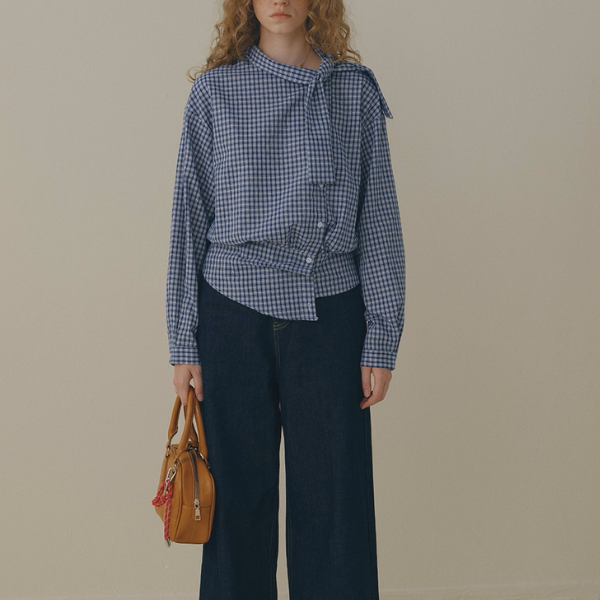 青の余韻とショールカラーの記憶《Z01164》