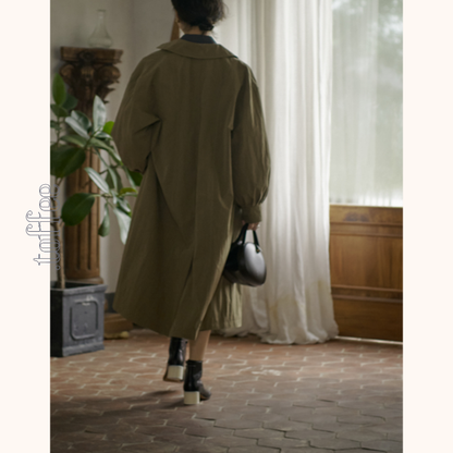 オリーブグリーンロングジャケット　Z00524