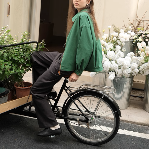 ショート丈グリーンジャケット《Z00874》