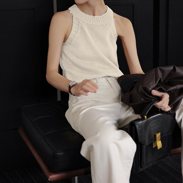 【3color】ノースリーブホルターネック Z00141