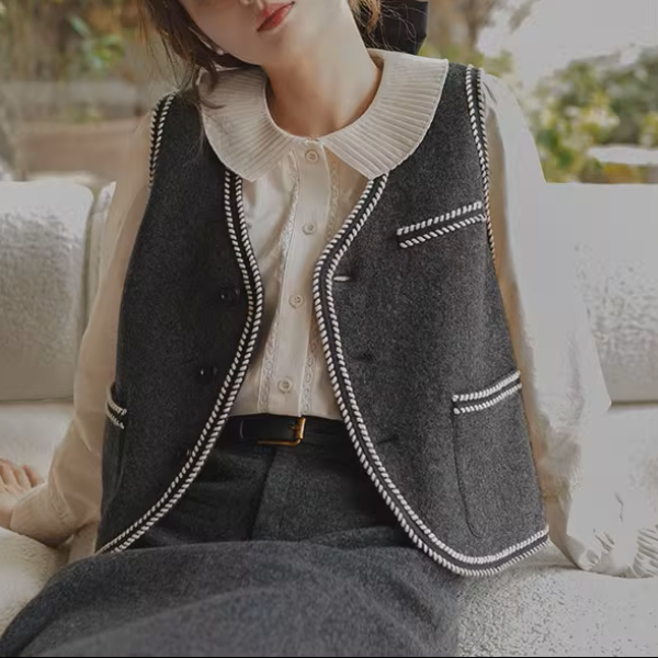 静かな午後とピンタック襟のブラウス《Z01159》