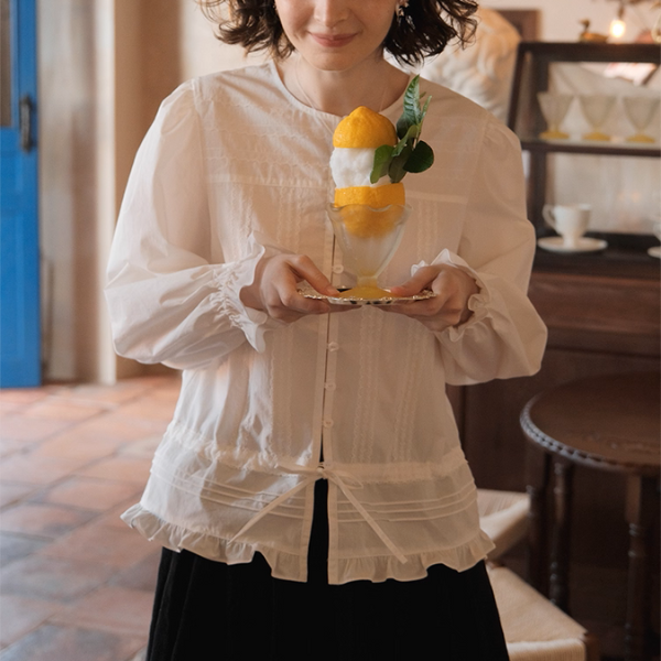 記憶のアトリエのピュアリボンブラウス《Z01157》