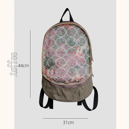 花柄幾何学模様パイピングバックパック《Z00956》