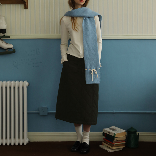 キルティングミモレ丈スカート Z00069