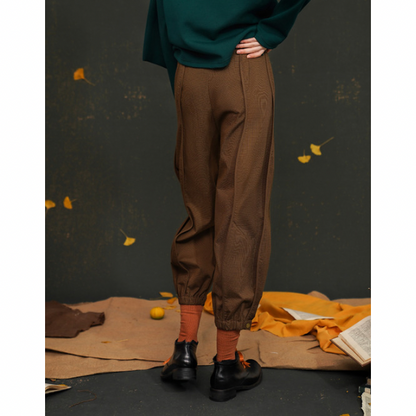 【２color】リブヘムセンタープレスパンツ AU-468