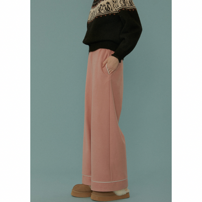 【2color】フレンチハイウエストワイドレッグパンツ Z00044