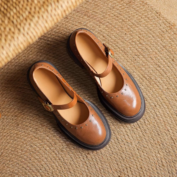 【3color】レトロ可愛い厚底メリージェーンシューズ《Z01099》