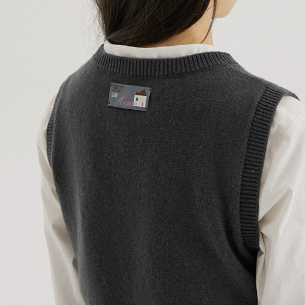 【2color】おうちとダルメシアンの物語ニットベスト《Z01176》