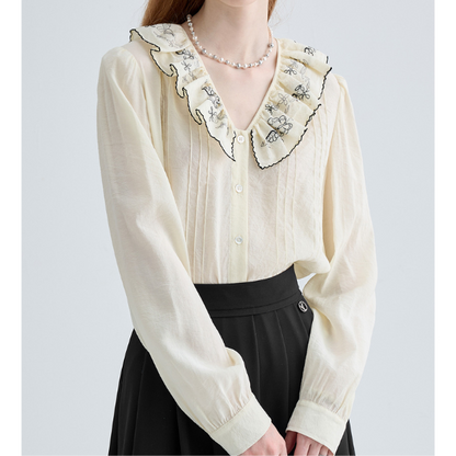 ドールカラーフレンチレースブラウス Z00029