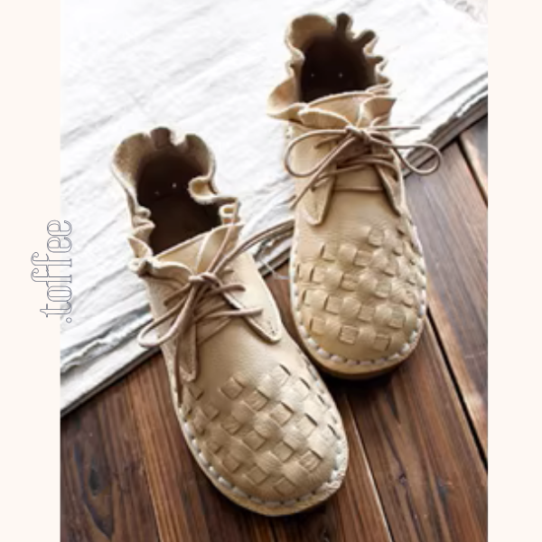 【4color】フリルカットのメッシュ編みシューズ《Z01362》