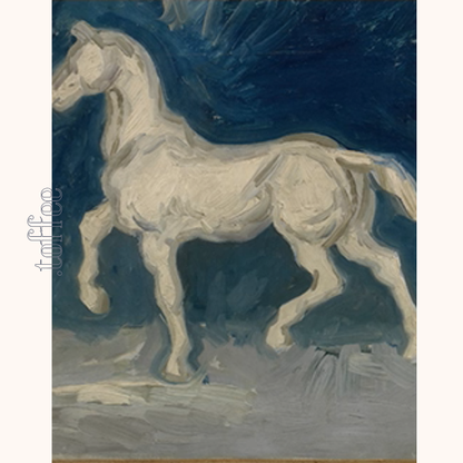 星を見上げる馬の刺繍ワンピース《Z01122》