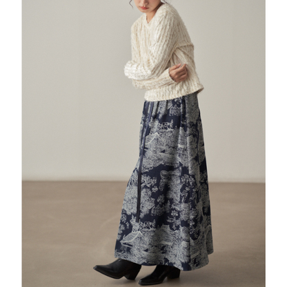 【2color】 レースフリンジ スリムフィットトップス X-433