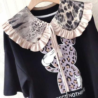 【6pattern】ジャガードフリルつけ襟 X-388