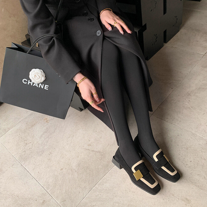 【2pattern】メタルバックルバイカラーローファー X-371