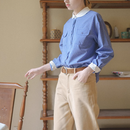 ドールカラータータンチェックシャツ《Z00907》