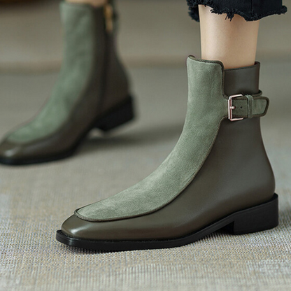 【3color】シームデザインベルテッドブーツ X-372