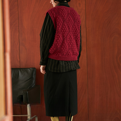 ストライプポロカラールーズシャツ　《Z00813》