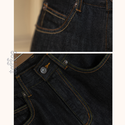 コットンストレッチストレートデニムパンツ　《Z00647》