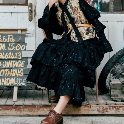 ティアードプリーツセットアップ X-277