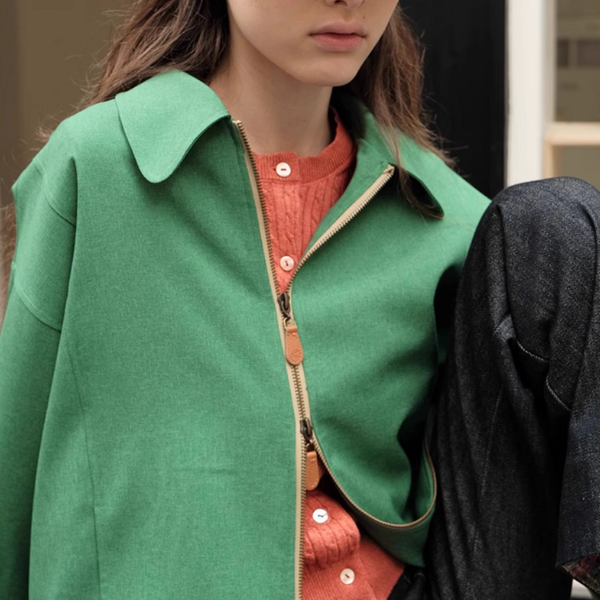 ショート丈グリーンジャケット《Z00874》
