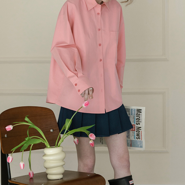 【２color】バックカットアウトブラウス w-149