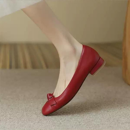 【2color】スクエアトゥリボンシューズ X-020