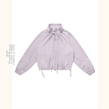 【2color】スタンドカラードロップショルダージャケット《Z00835》