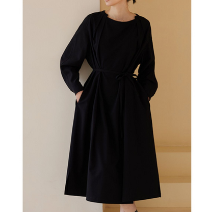 ブラックルーズロングワンピース Z00113