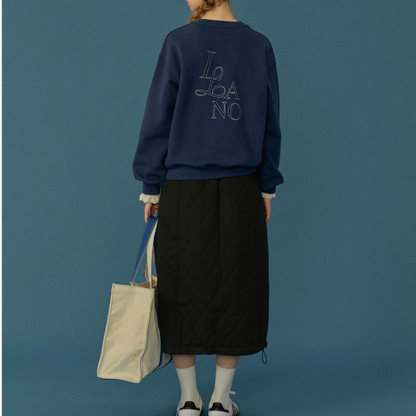 キルティングミモレ丈スカート Z00069