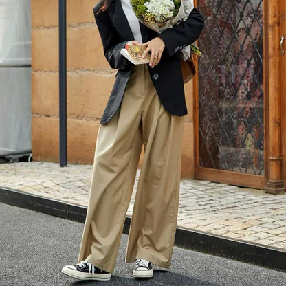 シンプルワイドパンツ w-049