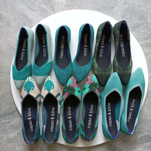 【18pattern】カラーパターンニットパンプス X-109